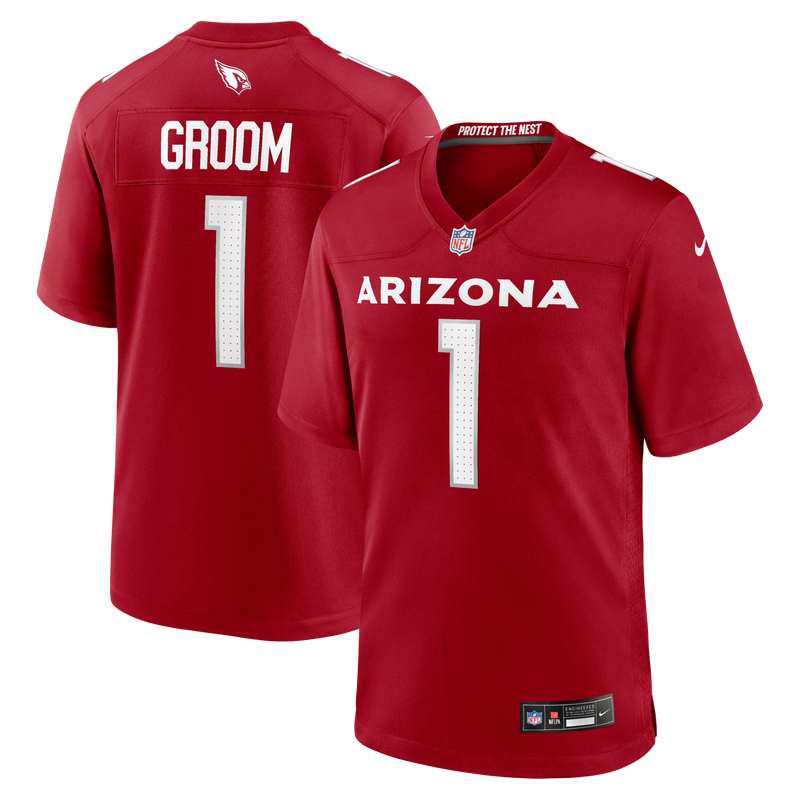 Number Groom Arizona Cardinals Football Jersey, Cardinal Sportswear Jersey Shirt, Lightweight Breathable Athletic Jersey, Casual Gift for Men