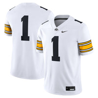Iowa Hawkeyes Football Jersey, White Game Sportswear Jersey Shirt, Lightweight Breathable Athletic Jersey, Casual Gift for Men