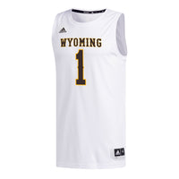 Wyoming Cowboys Basketball Jersey, White Replica Sportswear Jersey Shirt, Sleeveless Athletic Tank Jersey, Casual Gift for Men