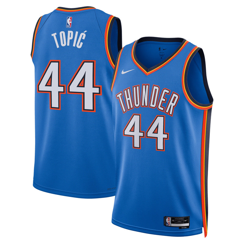 Nikola Topić Oklahoma City Thunder Basketball Jersey, Blue Sportswear Jersey Shirt, Sleeveless Athletic Tank Jersey, Casual Gift for Men