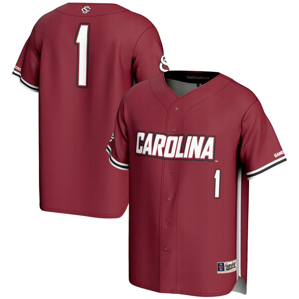 #1 South Carolina Gamecocks Lightweight Baseball Fashion Jersey - Garnet
