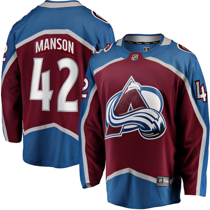 Josh Manson Colorado Avalanche Hockey Jersey, Burgundy Breakaway Sportswear Jersey Shirt, Long Sleeve Hockey Sweater Jersey, Casual Gift for Men