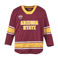 Arizona State Sun Devils Hockey Jersey, Maroon Replica Sportswear Jersey Shirt, Long Sleeve Hockey Sweater Jersey, Casual Gift for Men