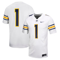 Cal Bears Football Jersey, White Sportswear Jersey Shirt, Lightweight Breathable Athletic Jersey, Casual Gift for Men, Style 201905492
