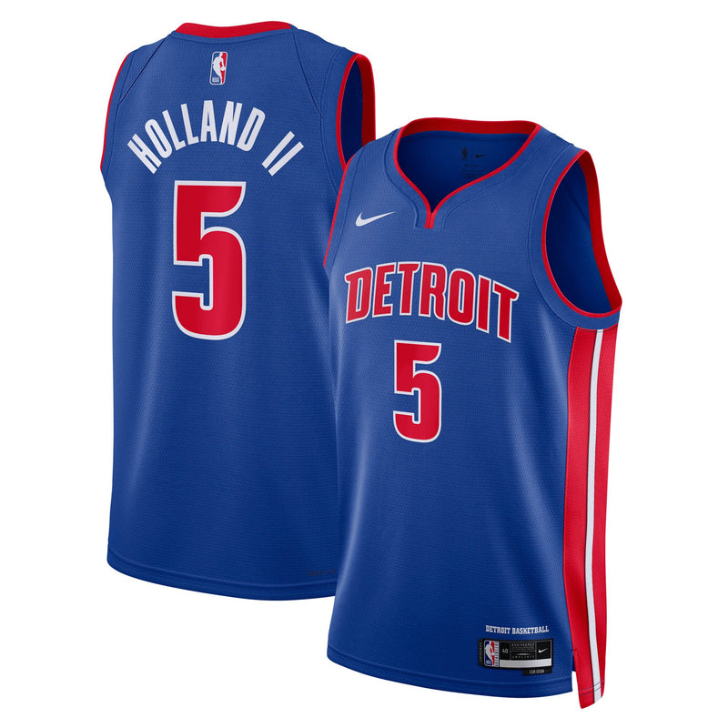 Ron Holland II Detroit Pistons Basketball Jersey, Blue Swingman Sportswear Jersey Shirt, Sleeveless Athletic Tank Jersey, Casual Gift for Men