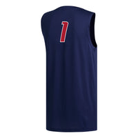 South Alabama Jaguars Basketball Jersey, Navy Replica Sportswear Jersey Shirt, Sleeveless Athletic Tank Jersey, Casual Gift for Men