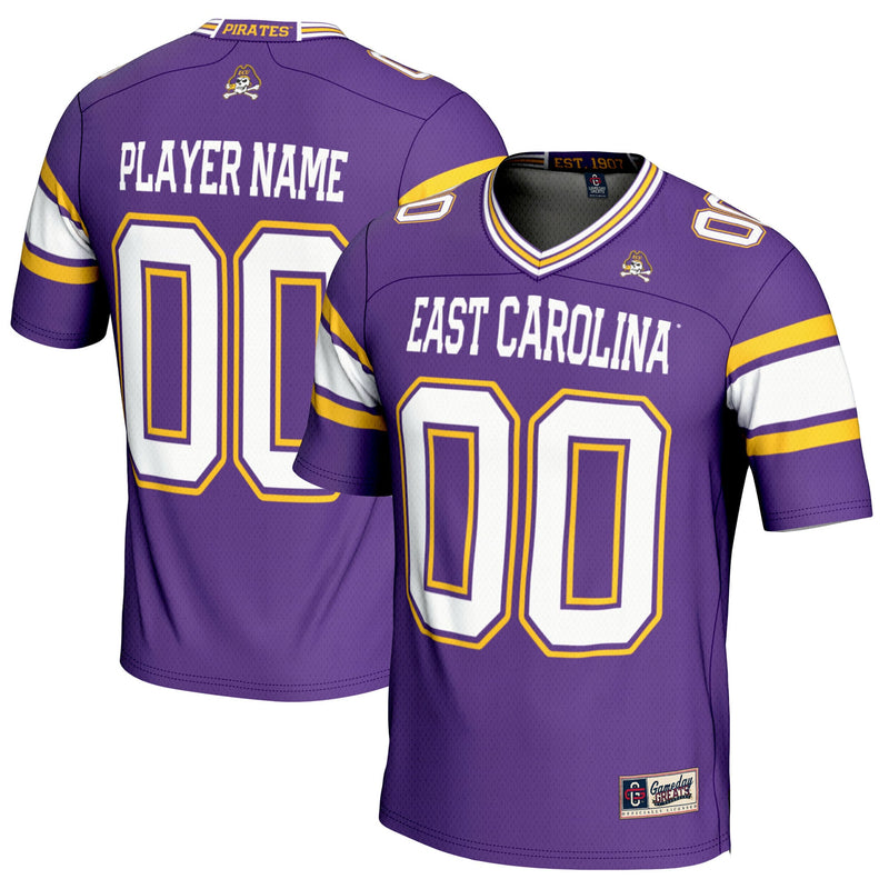 ECU Pirates Football Jersey, Purple Sportswear Jersey Shirt, Lightweight Breathable Athletic Jersey, Casual Gift for Men