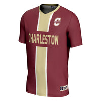 Charleston Cougars Soccer Jersey, Maroon Lightweight Sportswear Jersey Shirt, Lightweight Breathable Athletic Jersey, Casual Gift for Men