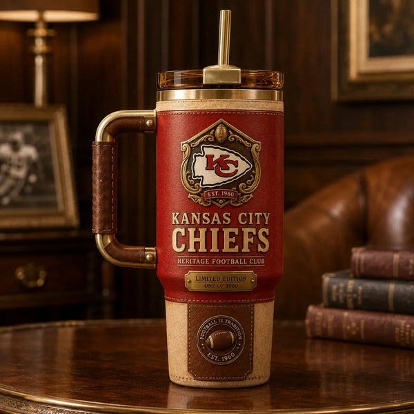 KC Heritage - Arrowhead Crest Tumbler in Red and Gold - main
