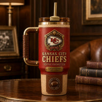 KC Heritage - Arrowhead Crest Tumbler in Red and Gold
