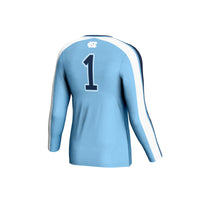 North Carolina Tar Heels Volleyball Jersey, Light Blue Sportswear Jersey Shirt, Lightweight Breathable Athletic Jersey, Casual Gift for Men
