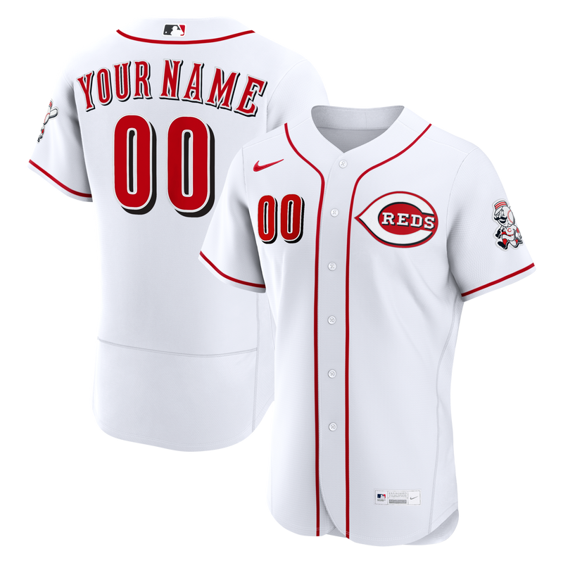 Cincinnati Reds Baseball Jersey, White Authentic Home Sportswear Jersey Shirt, Lightweight Breathable Athletic Jersey, Casual Gift for Men