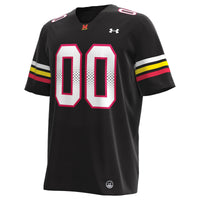 Maryland Terrapins Football Jersey, Black Sportswear Jersey Shirt, Lightweight Breathable Athletic Jersey, Casual Gift for Men, Style 202158701
