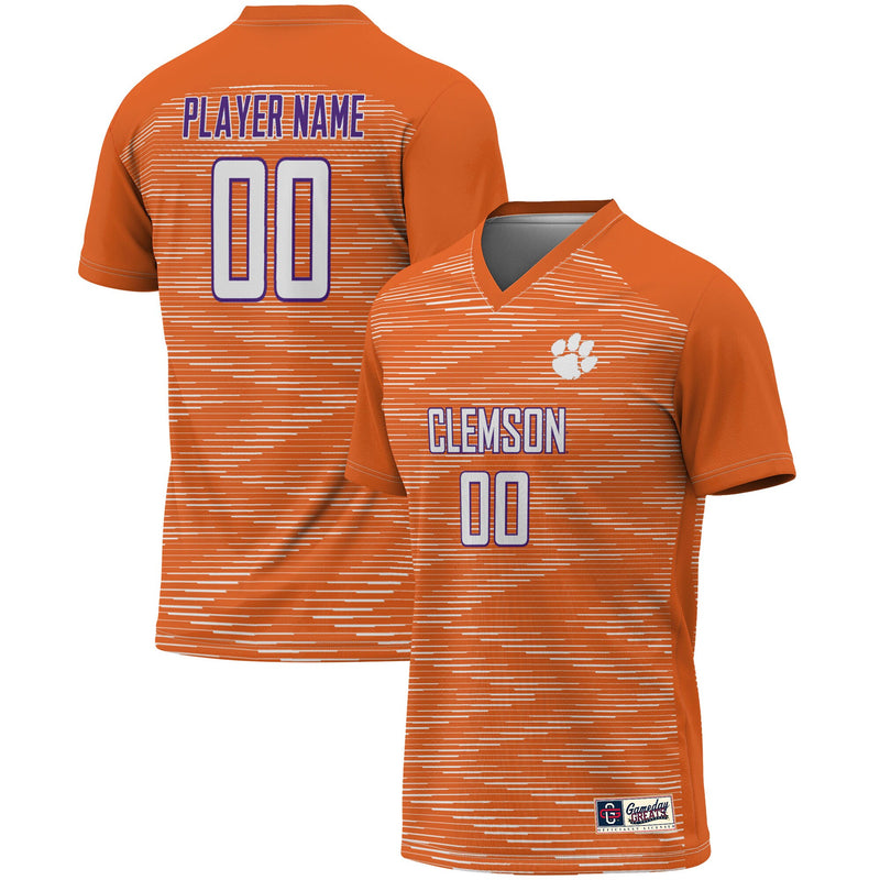 Clemson Tigers Soccer Jersey, Orange Sportswear Jersey Shirt, Lightweight Breathable Athletic Jersey, Casual Gift for Men, Style 200424207