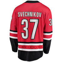 Andrei Svechnikov Carolina Hurricanes Hockey Jersey, Red Sportswear Jersey Shirt, Long Sleeve Hockey Sweater Jersey, Casual Gift for Men