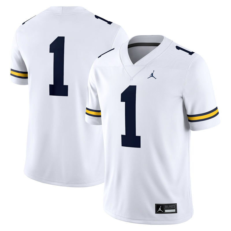 Michigan Wolverines Football Jersey, White Game Sportswear Jersey Shirt, Lightweight Breathable Athletic Jersey, Casual Gift for Men