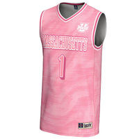 UMass Minutemen Basketball Jersey, Pink Lightweight Sportswear Jersey Shirt, Sleeveless Athletic Tank Jersey, Casual Gift for Men