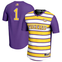 LSU Tigers Soccer Jersey, Purple Fashion Sportswear Jersey Shirt, Lightweight Breathable Athletic Jersey, Casual Gift for Men, Style 203658735