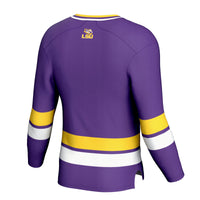 LSU Tigers Hockey Jersey, Purple Sportswear Jersey Shirt, Long Sleeve Hockey Sweater Jersey, Casual Gift for Men