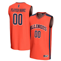 Illinois Fighting Illini Basketball Jersey, Orange Fashion Sportswear Jersey Shirt, Sleeveless Athletic Tank Jersey, Casual Gift for Men