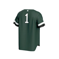 Michigan State Spartans Baseball Jersey, Green Fashion Sportswear Jersey Shirt, Lightweight Breathable Athletic Jersey, Casual Gift for Men