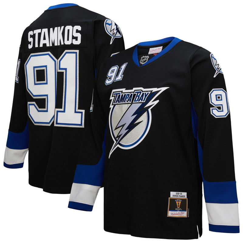Steven Stamkos Tampa Bay Lightning Hockey Jersey, Black Sportswear Jersey Shirt, Long Sleeve Hockey Sweater Jersey, Casual Gift for Men