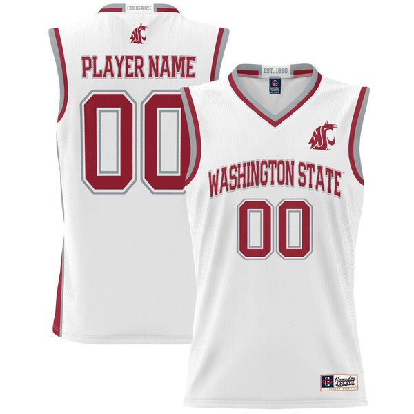 Washington State Cougars NIL Pick-A-Player Basketball Jersey - White