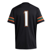 Miami Hurricanes Football Jersey, Black Sportswear Jersey Shirt, Lightweight Breathable Athletic Jersey, Casual Gift for Men, Style 202538850
