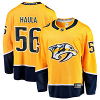 Erik Haula Nashville Predators Hockey Jersey, Gold Breakaway Sportswear Jersey Shirt, Long Sleeve Hockey Sweater Jersey, Casual Gift for Men