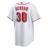 Will Benson Cincinnati Reds Baseball Jersey, White Replica Sportswear Jersey Shirt, Lightweight Breathable Athletic Jersey, Casual Gift for Men