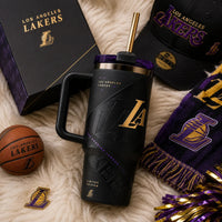 LAL Monogram - Blacked-Out Tonal Drinkware in Gold