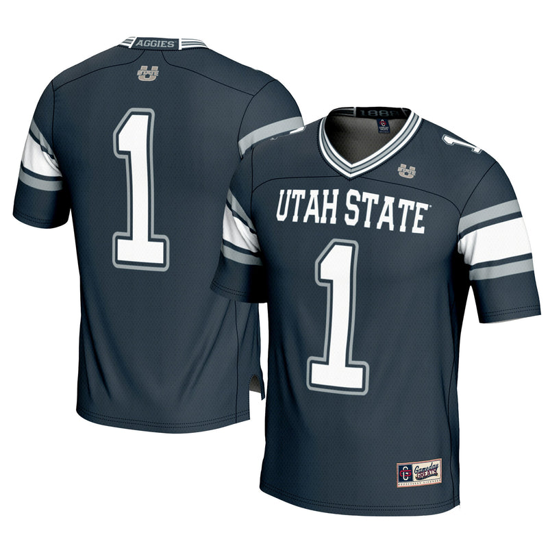 Utah State Aggies Football Jersey, Navy Sportswear Jersey Shirt, Lightweight Breathable Athletic Jersey, Casual Gift for Men, Style 200594318