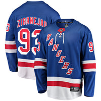 Mika Zibanejad New York Rangers Hockey Jersey, Blue Breakaway Sportswear Jersey Shirt, Long Sleeve Hockey Sweater Jersey, Casual Gift for Men