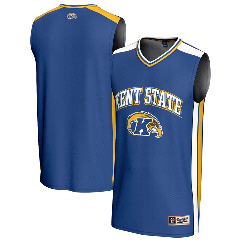 Kent State Golden Flashes Basketball Jersey, Navy Sportswear Jersey Shirt, Sleeveless Athletic Tank Jersey, Casual Gift for Men