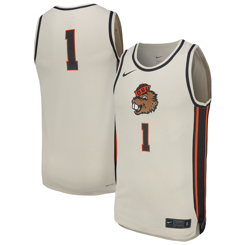 Natural Oregon State Beavers Basketball Jersey, Replica Sportswear Jersey Shirt, Sleeveless Athletic Tank Jersey, Casual Gift for Men
