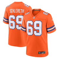 Mark Schlereth Denver Broncos Football Jersey, Orange Game Sportswear Jersey Shirt, Lightweight Breathable Athletic Jersey, Casual Gift for Men