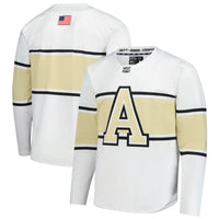Army Black Knights Hockey Jersey, White Replica Sportswear Jersey Shirt, Long Sleeve Hockey Sweater Jersey, Casual Gift for Men