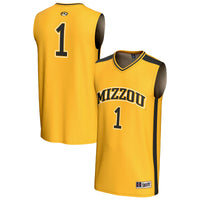 Missouri Tigers Basketball Jersey, Gold Fashion Lightweight Sportswear Jersey Shirt, Sleeveless Athletic Tank Jersey, Casual Gift for Men