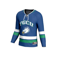 Florida Gulf Coast Eagles Hockey Jersey, Blue Sportswear Jersey Shirt, Long Sleeve Hockey Sweater Jersey, Casual Gift for Men