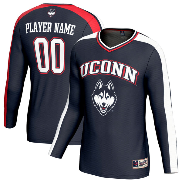 UConn Huskies NIL Pick-A-Player Lightweight Collegiate Volleyball Fashion Jersey - Navy