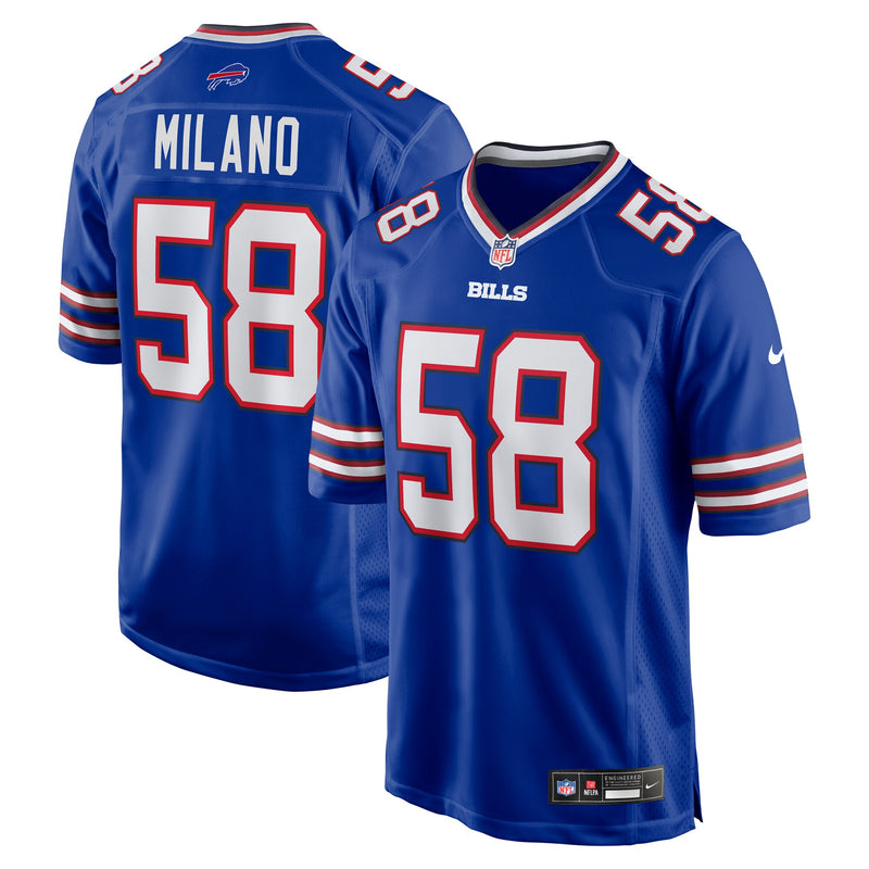 Matt Milano Buffalo Bills Football Jersey, Royal Game Sportswear Jersey Shirt, Lightweight Breathable Athletic Jersey, Casual Gift for Men