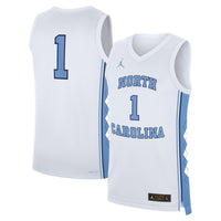 North Carolina Tar Heels Basketball Jersey, White Replica Home Sportswear Jersey Shirt, Sleeveless Athletic Tank Jersey, Casual Gift for Men