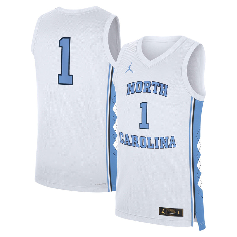 North Carolina Tar Heels Basketball Jersey, White Replica Home Sportswear Jersey Shirt, Sleeveless Athletic Tank Jersey, Casual Gift for Men