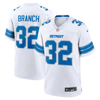 Brian Branch Detroit Lions Football Jersey, White Game Sportswear Jersey Shirt, Lightweight Breathable Athletic Jersey, Casual Gift for Men