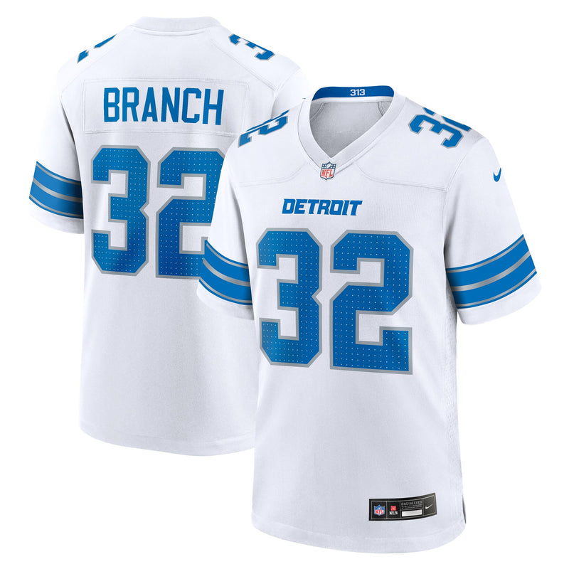 Brian Branch Detroit Lions Football Jersey, White Game Sportswear Jersey Shirt, Lightweight Breathable Athletic Jersey, Casual Gift for Men