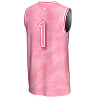 Texas Longhorns Basketball Jersey, Pink Fashion Lightweight Sportswear Jersey Shirt, Sleeveless Athletic Tank Jersey, Casual Gift for Men