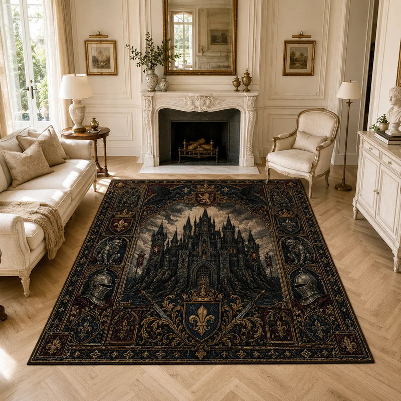Castle in Shadow - Gothic Heraldry Floor Composition
