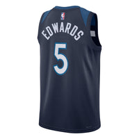 Anthony Edwards Minnesota Timberwolves Basketball Jersey, Navy Sportswear Jersey Shirt, Sleeveless Athletic Tank Jersey, Casual Gift for Men