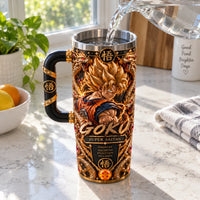 Goku Ascended - Golden Transformation Tumbler Built for Impact