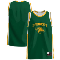 Cal Poly Pomona Broncos Basketball Jersey, Green Lightweight Sportswear Jersey Shirt, Sleeveless Athletic Tank Jersey, Casual Gift for Men